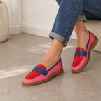 Julia - Women’s Vibrant Tricolor Slip-On Loafers