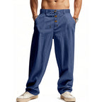 Kyle - Men's Drawstring Elastic Waist Relaxed Fit Pants