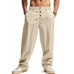 Kyle - Men's Drawstring Elastic Waist Relaxed Fit Pants