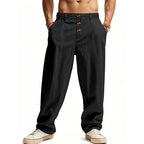 Kyle - Men's Drawstring Elastic Waist Relaxed Fit Pants
