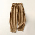 Lily - Women’s Linen Drawstring Wide Leg Pants