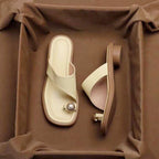 Lily - Women's Toe Ring Slide Flat Sandals