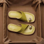 Lily - Women's Toe Ring Slide Flat Sandals