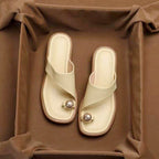 Lily - Women's Toe Ring Slide Flat Sandals