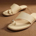 Lily - Women's Toe Ring Slide Flat Sandals
