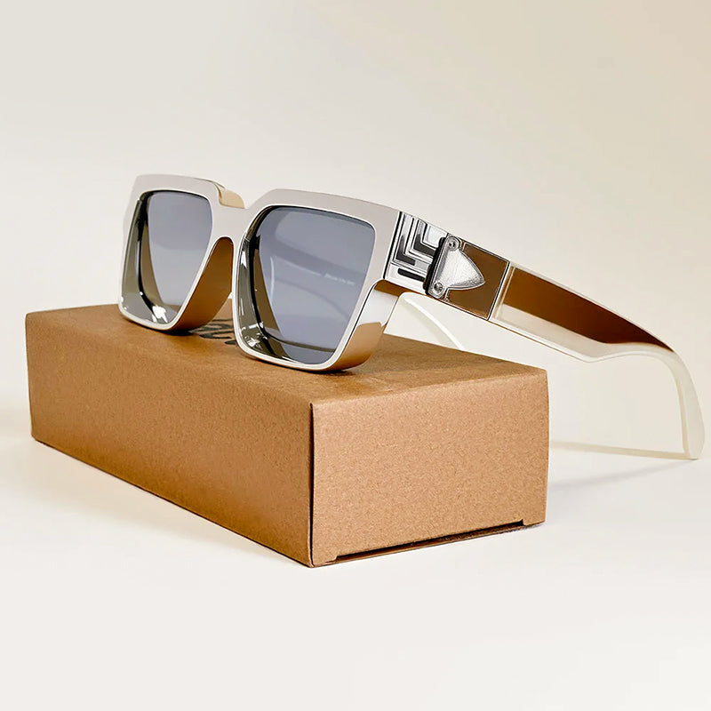 Aurex - Metallic Edge Square Sunglasses