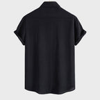 Logan - Men's Textured Short Sleeve Shirt And Shorts Set