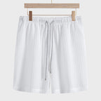 Logan - Men's Textured Short Sleeve Shirt And Shorts Set