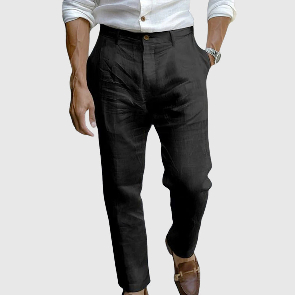 Luca - Men's Tailored Slim Fit Linen Pants