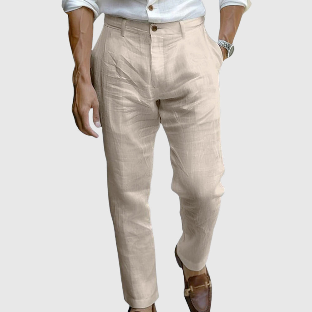Luca - Men's Tailored Slim Fit Linen Pants