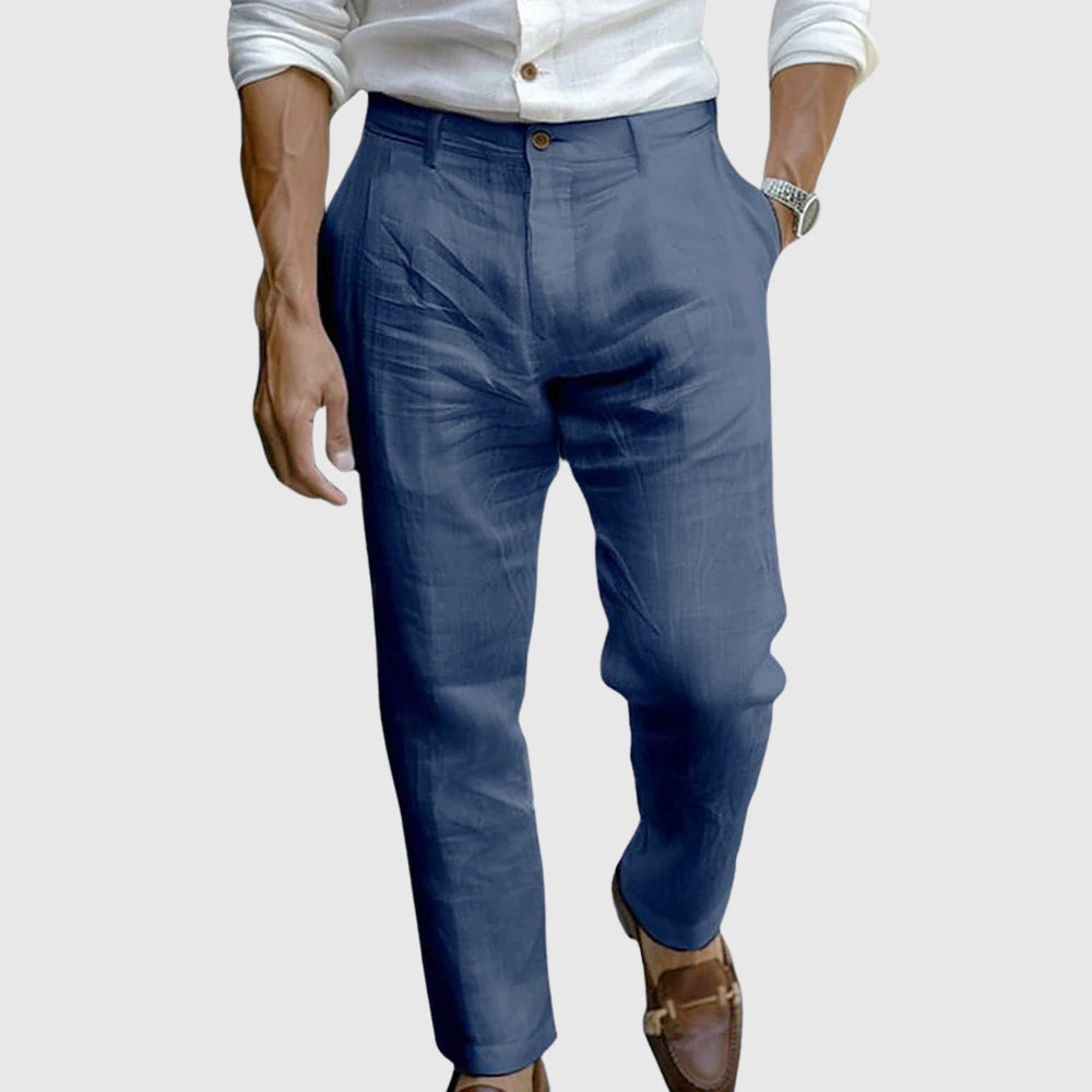 Luca - Men's Tailored Slim Fit Linen Pants