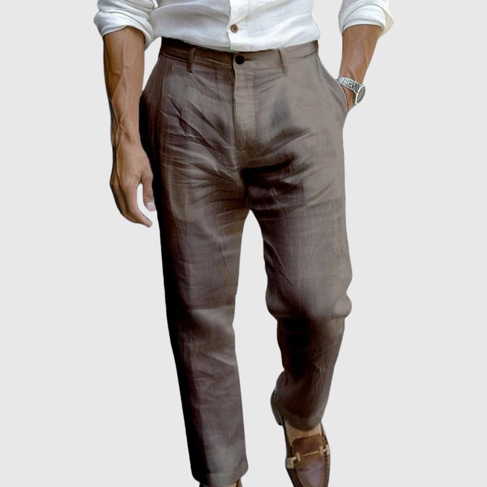 Luca - Men's Tailored Slim Fit Linen Pants