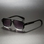 Lyricx - Geometric Frame Double Bridge Sunglasses