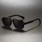 Lyricx - Geometric Frame Double Bridge Sunglasses