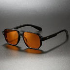 Lyricx - Geometric Frame Double Bridge Sunglasses