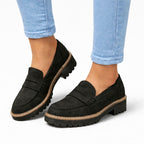 Macy - Women's Suede Slip On Chunky Sole Loafers