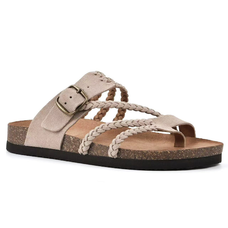 Maisie - Women’s Braided Strap Slide Sandals