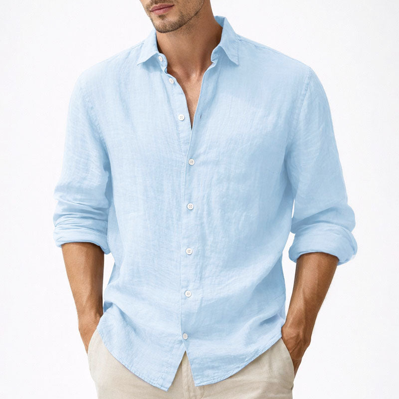 Michael - Men's Relaxed Fit Linen Button Down Shirt