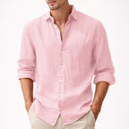 Michael - Men's Relaxed Fit Linen Button Down Shirt