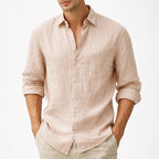 Michael - Men's Relaxed Fit Linen Button Down Shirt