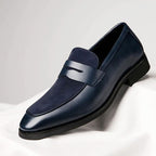 Nathan - Men's Classic Penny Slip On Dress Loafers