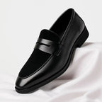 Nathan - Men's Classic Penny Slip On Dress Loafers