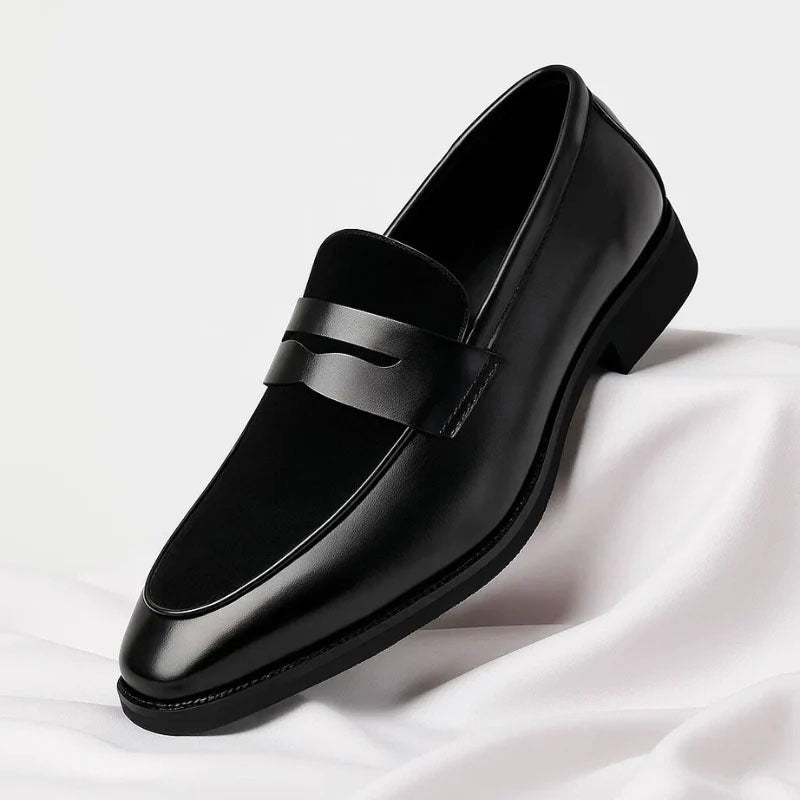 Nathan - Men's Classic Penny Slip On Dress Loafers