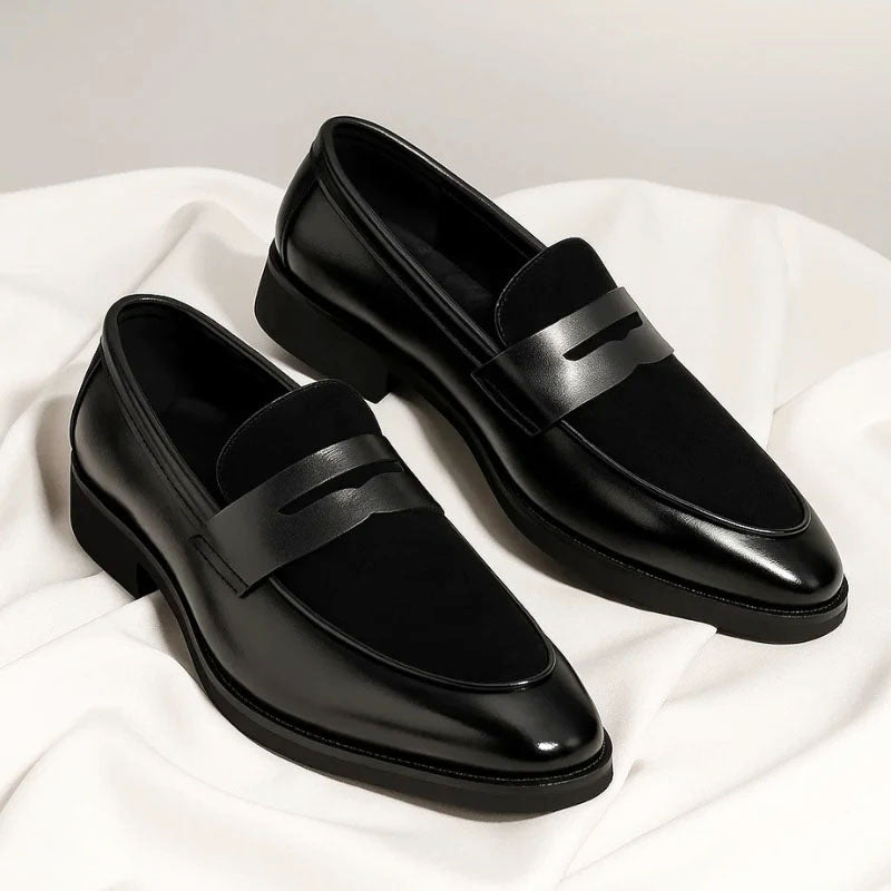 Nathan - Men's Classic Penny Slip On Dress Loafers