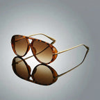 Noctyra - Retro Aviator Tortoiseshell Sunglasses