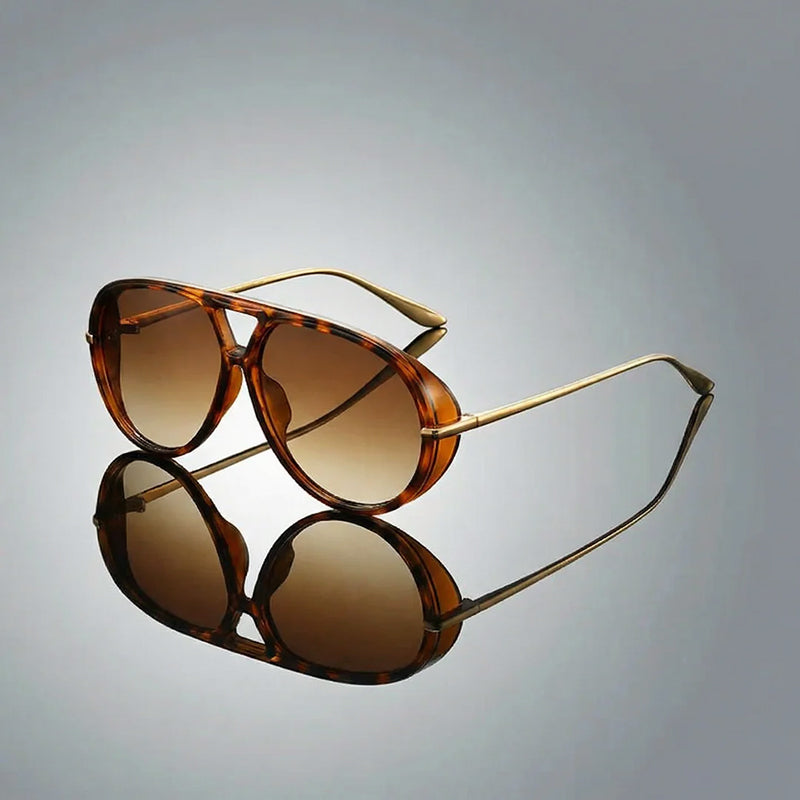 Noctyra - Retro Aviator Tortoiseshell Sunglasses