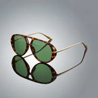 Noctyra - Retro Aviator Tortoiseshell Sunglasses