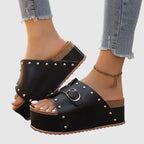 Nova - Women’s Studded Platform Slide Sandals