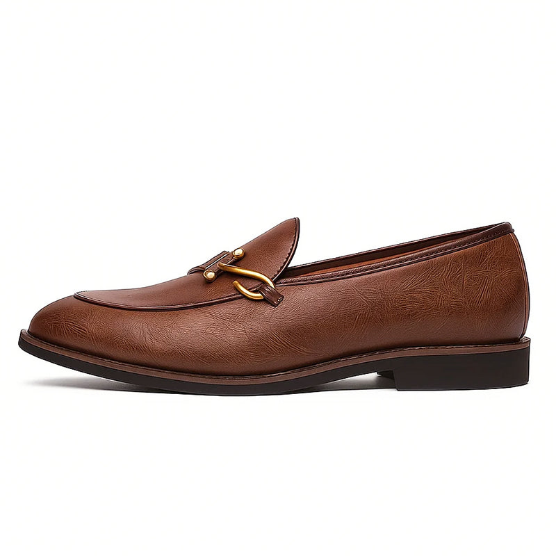 Oliver - Men’s Classic Dress Loafers with Metal Detail