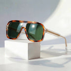 Oversized Shield Gradient Lens Sunglasses