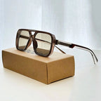 Oversized Square Frame Tinted Lens Sunglasses