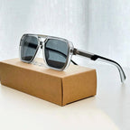 Oversized Square Frame Tinted Lens Sunglasses