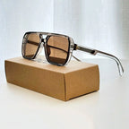 Oversized Square Frame Tinted Lens Sunglasses