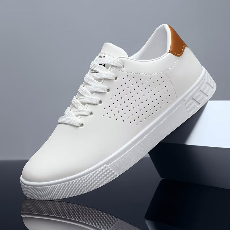 Owen - Men's Minimalist Perforated Low-Top Sneakers