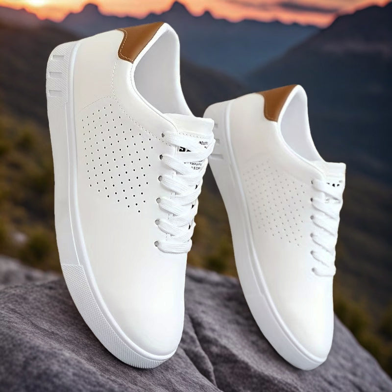Owen - Men's Minimalist Perforated Low-Top Sneakers