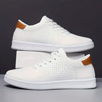 Owen - Men's Minimalist Perforated Low-Top Sneakers
