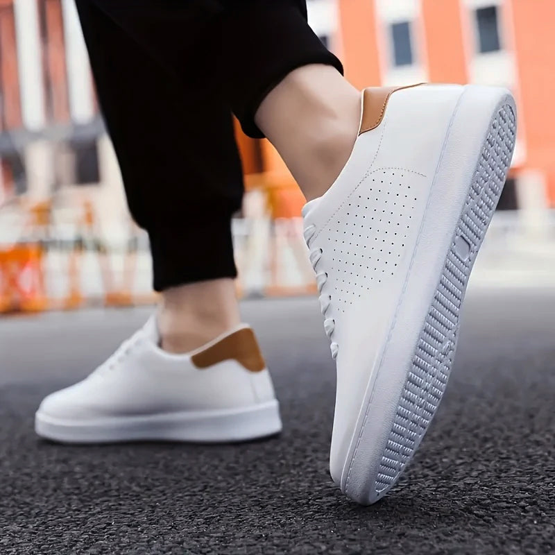 Owen - Men's Minimalist Perforated Low-Top Sneakers