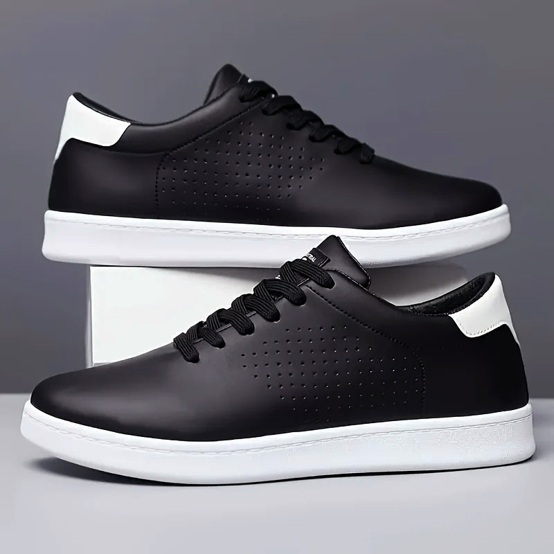 Owen - Men's Minimalist Perforated Low-Top Sneakers