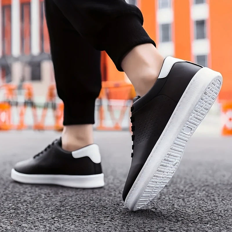 Owen - Men's Minimalist Perforated Low-Top Sneakers