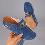 Pauline - Women’s Slip-On Buckle Detail Clogs