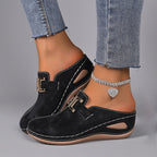 Pauline - Women’s Slip-On Buckle Detail Clogs