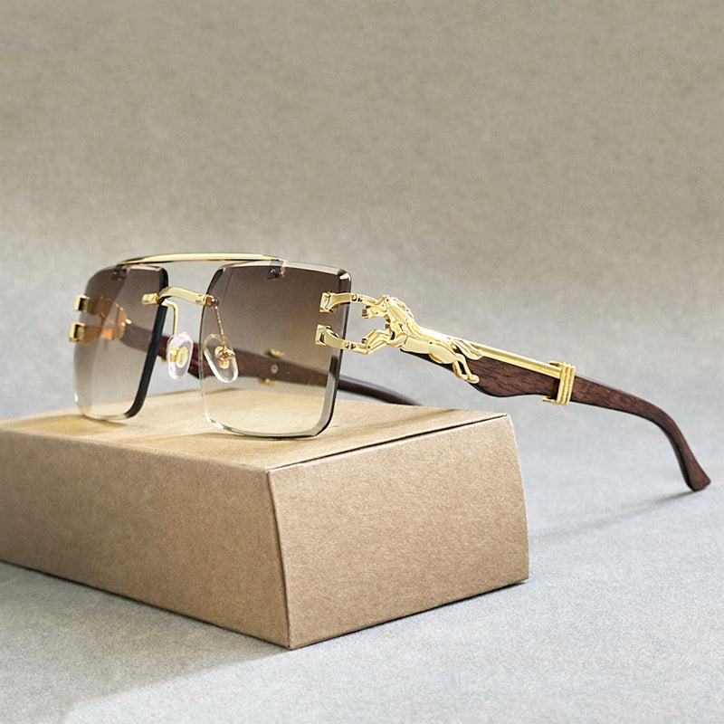 Prism Edge - Rimless Square Gradient Lens Sunglasses