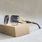 Prism Edge - Rimless Square Gradient Lens Sunglasses