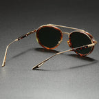 Raynox - Round Metal Frame Sunglasses with Temple Accents