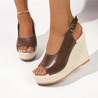Samantha - Women’s Slingback Platform Wedge Sandals