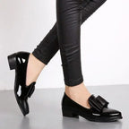 Scarlett - Women’s Pointed Toe Bow Detail Loafers
